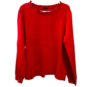 Red Crew Neck Sweater Talbots Size 2X